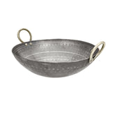 Iron Hammered Kadai 700ml | Deep Frying Kadai Handmade Useful For Frying & Cooking - Free Stainless Steel Scrubber